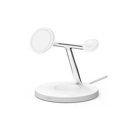 Belkin Boost Charge Pro 3-in-1 MagSafe Wireless Charging Stand 15W - White