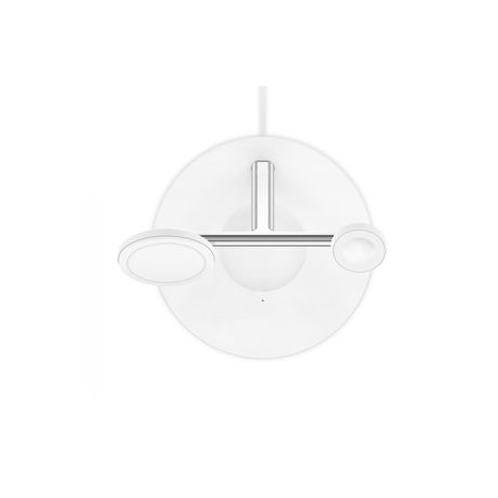 Belkin BOOST CHARGE PRO MagSafe 3-in-1 - Wireless charging stand - 15 Watt - white - for Apple AirPods (2nd Generation); AirPods Pro; iPhone 12, 12 mini, 12 Pro, 12 Pro Max; Watch - 8