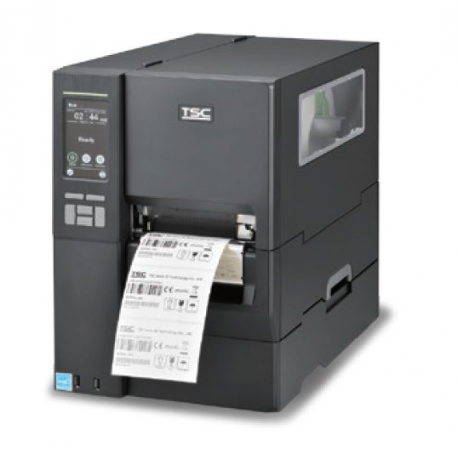 TSC MH341P - Label printer - direct thermal  /  thermal transfer - Roll (11.4 cm) - 300 dpi - up to 305 mm / sec - USB 2.0, LAN, serial, USB host - rewinder - 0