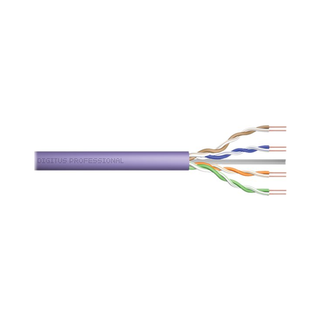 DIGITUS Professional - Bulk cable - 305 m - UTP - CAT 6 - halogen-free, solid - purple, RAL 4005 - 0