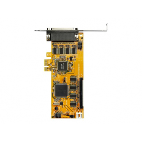 StarTech.com 8-Port PCI Express RS232 Serial Adapter Card, PCIe RS232 Serial Card, 16C1050 UART, Low Profile Serial DB9 Controller/Expansion Card, 15kV ESD Protection, Windows/Linux - Full Profile Bracket Incl (PEX8S1050LP) - Serial adapter - PCIe low profile - RS-232 x 8 - yellow - TAA Compliant - 4