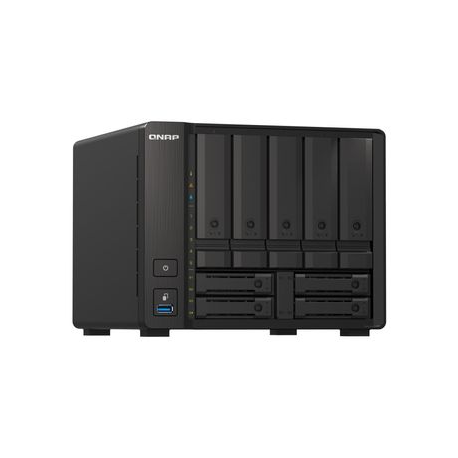QNAP TS-H973AX-32G - NAS server - 9 bays - SATA 6Gb/s - RAID 0, 1, 5, 6, 10, 50, JBOD, 60, RAID TP - RAM 32 GB - 2.5 Gigabit Ethernet / 10 Gigabit Ethernet - iSCSI - 1