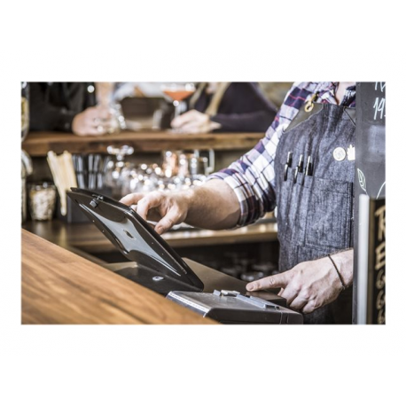 SpacePole C-Frame - Mounting component (enclosure) - for tablet - steel - black - screen size: 12.9" - for Apple 12.9-inch iPad Pro (3rd generation) - 2