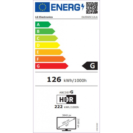 LG OLED65C12LA 65" (164 cm) 4K Ultra HD Smart OLED TV