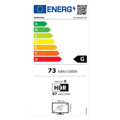 SAMSUNG TV 43inch UHD 4K UE43AU9072