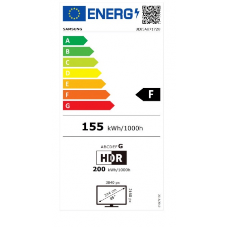 SAMSUNG TV 85inch UHD 4K UE85AU7172