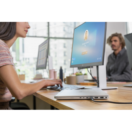 HP EliteDisplay E24d G4 Docking Monitor - 23.8" 1920x1080 FHD AG, IPS, DisplayPort/IN-OUT/USB-C/HDMI, 4x USB 3.0, RJ-45, webcam,