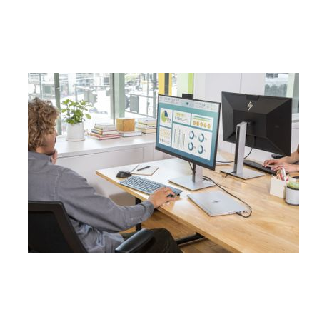 HP E27d G4 Advanced Docking Monitor - LED monitor - 27" - 2560 x 1440 QHD @ 60 Hz - IPS - 300 cd/m² - 1000:1 - 5 ms - HDMI, DisplayPort, USB-C - black - 9