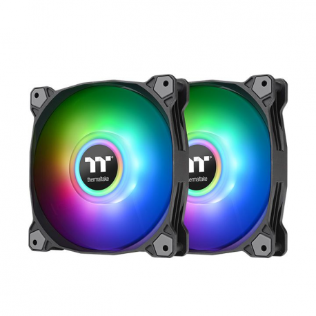 Thermaltake Pure Duo 14 ARGB Sync Radiator Fan - Case fan - 140 mm - black (pack of 2) - 8