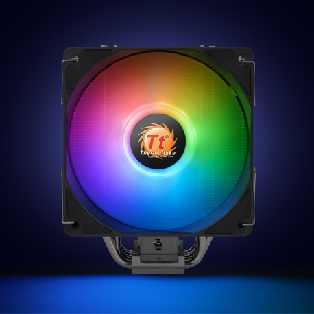 Thermaltake UX210 ARGB Lighting - Processor cooler - (for: LGA1156, LGA1366, LGA1155, LGA2011, LGA1150, LGA2011-3, LGA1151, LGA2066, LGA1200) - copper base with aluminium fins - 120 mm - 3