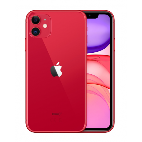 Apple iPhone 11 - (PRODUCT) RED - smartphone - dual-SIM - 4G Gigabit Class LTE - 256 GB - 6.1" - 1792 x 828 pixels (326 ppi) - Liquid Retina HD display - 2x rear cameras 12 MP front camera - red - 1