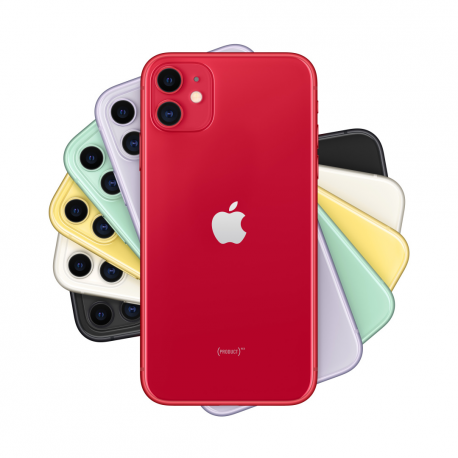 Apple iPhone 11 - (PRODUCT) RED - smartphone - dual-SIM - 4G Gigabit Class LTE - 256 GB - 6.1" - 1792 x 828 pixels (326 ppi) - Liquid Retina HD display - 2x rear cameras 12 MP front camera - red - 8
