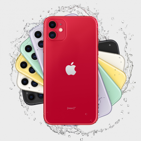 Apple iPhone 11 - (PRODUCT) RED - smartphone - dual-SIM - 4G Gigabit Class LTE - 256 GB - 6.1" - 1792 x 828 pixels (326 ppi) - Liquid Retina HD display - 2x rear cameras 12 MP front camera - red - 9