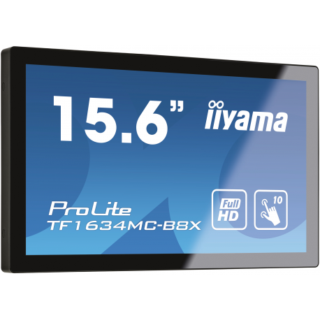 iiyama ProLite TF1634MC-B8X, 39.6 cm (15,6'), Projected Capacitive, 10 TP, Full HD, black