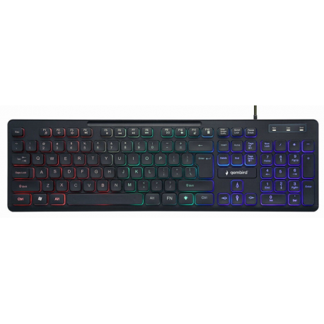 Gembird KB-UML-02 - Keyboard - backlit - USB - US - black - 0