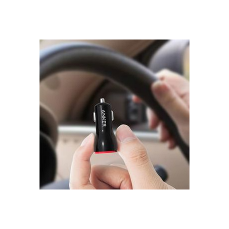 Anker PowerDrive 2 - Car power adapter - 24 Watt - 4.8 A - IQ - 2 output connectors (USB) - black - 1