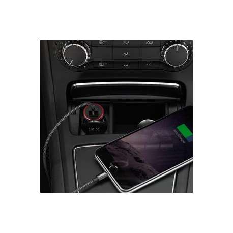 Anker PowerDrive 2 - Car power adapter - 24 Watt - 4.8 A - IQ - 2 output connectors (USB) - black - 2