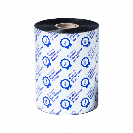 BROTHER Black ribbon premium wax 110mm x 600m sold in 6-pack