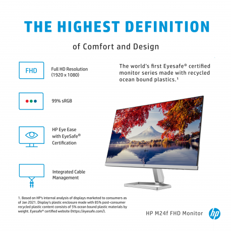 HP M24f 24inch IPS FHD 1920x1080 1000:1 300nits 5ms GtG VGA HDMI1.4