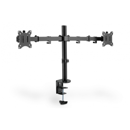 DIGITUS DA-90400 - Stand - for 2 LCD displays - steel - matte black - screen size: 15"-32" - desktop stand - 0