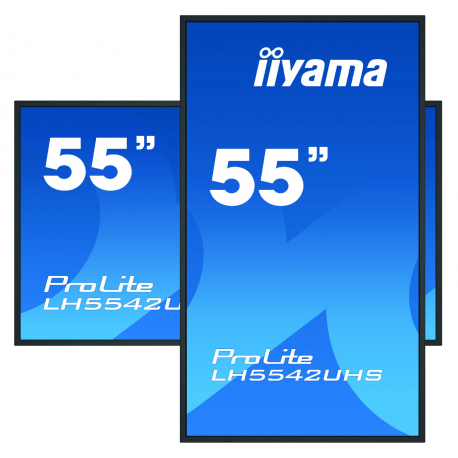 55" 3840x2160, 4K, IPS, Landscape and Portrait, Full Metal Housing, 500cd/m², Media Play USB Port, SDM-S PC-Slot, 18/7 Operation