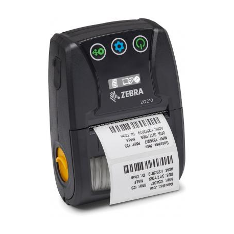 Zebra ZQ210 - Receipt printer - direct thermal - Roll (5.8 cm) - 203 dpi - up to 50 mm / sec - USB 2.0, NFC, Bluetooth 2.1 EDR, Bluetooth 4.1 LE - 0