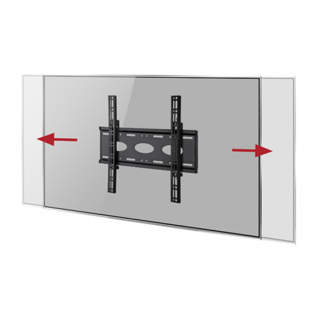 B-TECH BT8441 - Mounting kit (wall plate, 2 x interface arms) - for LCD display (low profile) - black - screen size: up to 55" - 4