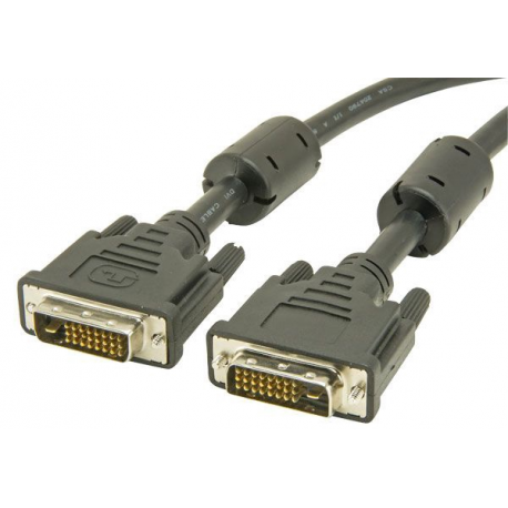 goobay - DVI cable - dual link - DVI-D (M) to DVI-D (M) - 1.8 m - thumbscrews - black - 0