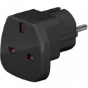 goobay - Power connector adaptor - CEE 7/7 (M) to BS 1363 (F) - 250 V - 13 A - black