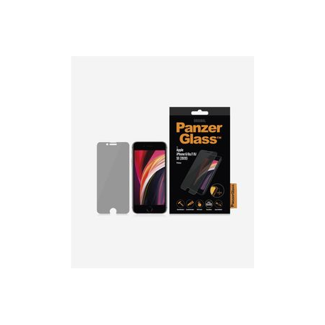 PanzerGlass Privacy - Screen protector for mobile phone - with privacy filter - Crystal Clear - for Apple iPhone 6, 6s, 7, 8, SE (2nd generation) - 2