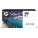 HP 878 - 1 L - cyan - original - PageWide XL - ink cartridge - for PageWide XL 8200