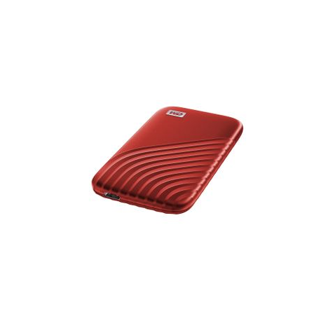 WD My Passport SSD WDBAGF0020BRD - Solid state drive - encrypted - 2 TB - external (portable) - USB 3.2 Gen 2 (USB-C connector) - 256-bit AES - red - 0