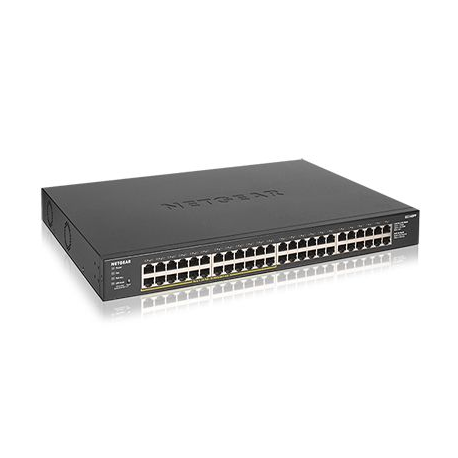 NETGEAR GS348PP - Switch - unmanaged - 48 x 10/100/1000 (24 PoE+) - desktop, rack-mountable - PoE+ (380 W) - 0