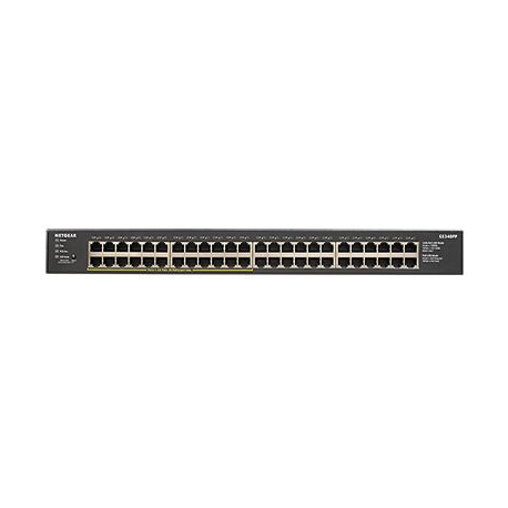 NETGEAR GS348PP - Switch - unmanaged - 48 x 10/100/1000 (24 PoE+) - desktop, rack-mountable - PoE+ (380 W) - 1