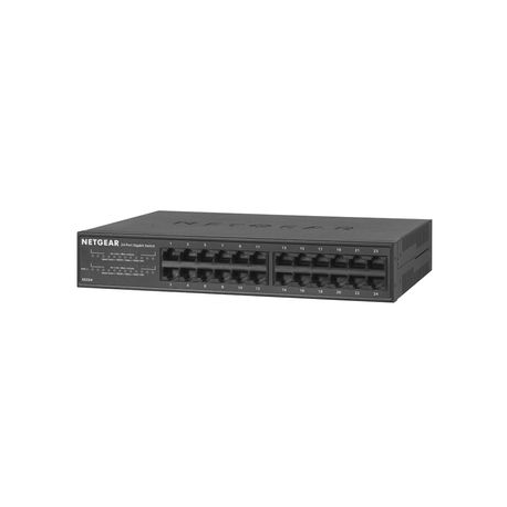 NETGEAR GS324v2 - Switch - unmanaged - 24 x 10/100/1000 - desktop, rack-mountable, wall-mountable - 0