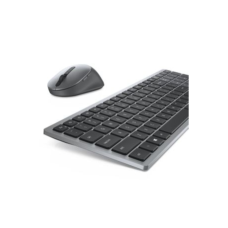 Dell Multi-Device Wireless Keyboard and Mouse Combo KM7120W - Keyboard and mouse set - Bluetooth, 2.4 GHz - QWERTY - US International - titan grey - for Precision Mobile Workstation 3551; XPS 15 9500 - 8