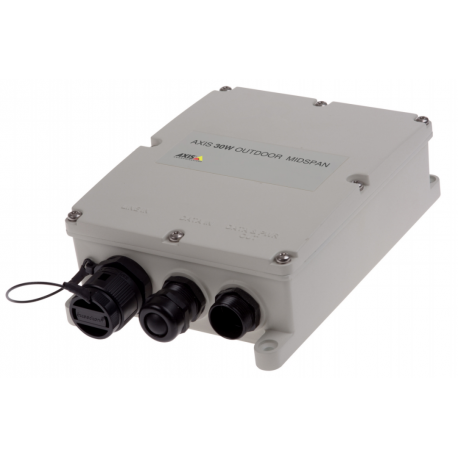 AXIS Midspan - PoE injector - AC 100-240 V - 30 Watt - for AXIS C1410, M3064, M3065, M3066, M3067, M3068, M3075, M3205, P5654, Q1615, Q6075, Q9216 - 0