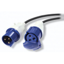 APC Modular IT Power Distribution Cable Extender - Power extension cable - IEC 60309 16A (M) to IEC 60309 16A (F) - AC 230 V - 6 m - for P / N: SY16K48H-PDNB, SY32K48H-PDNB, SY48K48H-PDNB, SY64K96H-NB, SY96K160H-NB, SY96K96H-NB