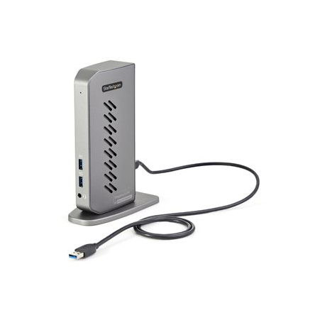 StarTech.com USB-C USB-A Dock, Hybrid Universal USB 3.0 Docking Station for USB-C or USB-A Laptop, Dual Monitor 4K 60Hz HDMI/DisplayPort, 6x USB-A Hub, Gigabit Ethernet, USB 3.1/3.2 Gen 1 - Dual 4K USB-C Dock (DK30A2DHUUE) - Docking station - USB - 2 x HDMI, 2 x DP - GigE - 40 Watt - 2