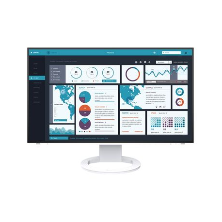 EIZO FlexScan EV2795-WT - With FlexStand - LED monitor - 27" - 2560 x 1440 - IPS - 350 cd / m² - 1000:1 - 5 ms - HDMI, DisplayPort, USB-C - speakers - white - 0