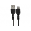 StarTech.com 15cm(6 in) Durable Black USB-A to Lightning Cable, Heavy Duty Rugged Aramid Fiber USB Type A to Lightning Charger / Sync Power Cord, Apple MFi Certified iPad / iPhone 12 Pro Max - iPhone 7 / 8 / 11 / 11 Pro (RUSBLTMM15CMB) - Lightning cable - USB male to Lightning male - 15 cm - black - for Apple iPad / iPhone / iPod (Lightning)