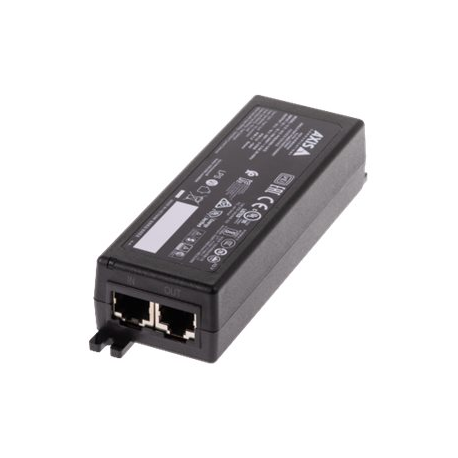 AXIS Midspan - PoE injector - AC 100-240 V - 30 Watt - output connectors: 1 - Europe - black - for AXIS M1137, M3067, M3075, M3116, M3205, P1377, P1378, P1455, P3247, P3248, P3255, Q1615 - 1