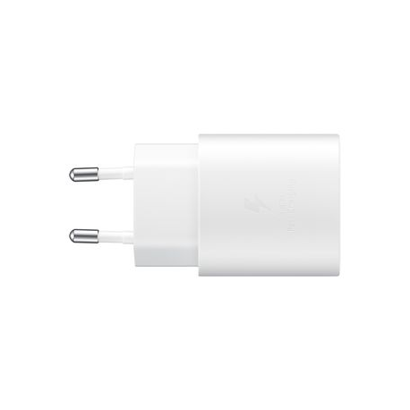 Samsung EP-TA800 - Power adapter - 25 Watt - 3 A - SFC (USB-C) - white - for Galaxy A20, A50, A70, A8s, M30, M40, Note10, S20, S20 5G, S20+ 5G, Z Flip, Z Flip 5G - 0