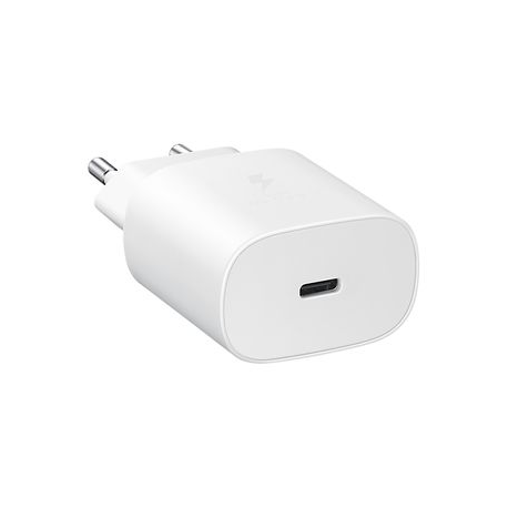 Samsung EP-TA800 - Power adapter - 25 Watt - 3 A - SFC (USB-C) - white - for Galaxy A20, A50, A70, A8s, M30, M40, Note10, S20, S20 5G, S20+ 5G, Z Flip, Z Flip 5G - 2