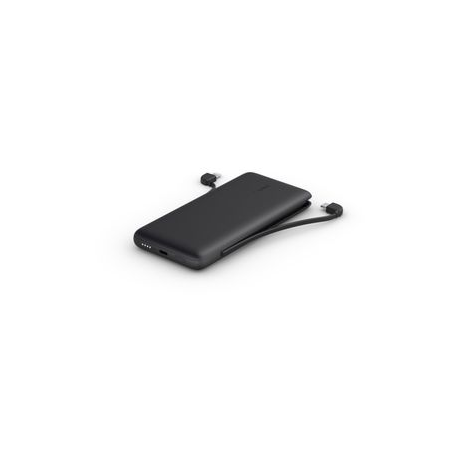 Belkin BOOST CHARGE PLUS - Power bank - 10000 mAh - 23 Watt - Fast Charge, PD - 2 output connectors (Lightning, USB-C) - black - 1