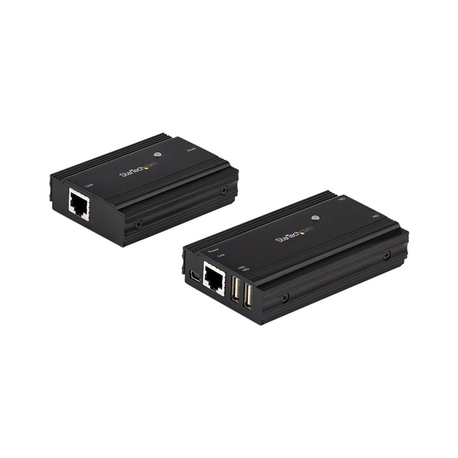 StarTech.com 4-Port USB 2.0 Extender Hub over Single CAT5e/CAT6 Ethernet Cable (RJ45) - 330ft (100m) - USB Extender Hub Adapter Kit - Metal Housing - Externally Powered - 480 Mbps - USB extender - USB 2.0 - over CAT 5e/6 - up to 100 m - 0