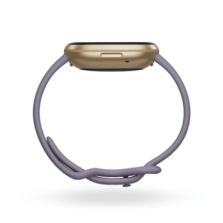 Fitbit Versa 3 Smart watches, GPS (satellite), Amoled, Heart rate monitor, Waterproof, Bluetooth, Soft Gold/Thistle