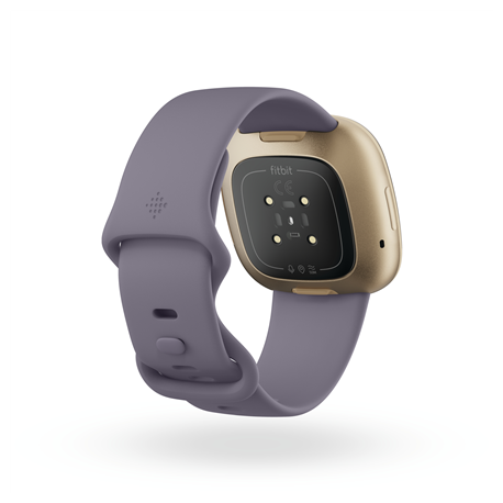 Fitbit Versa 3 Smart watches, GPS (satellite), Amoled, Heart rate monitor, Waterproof, Bluetooth, Soft Gold/Thistle
