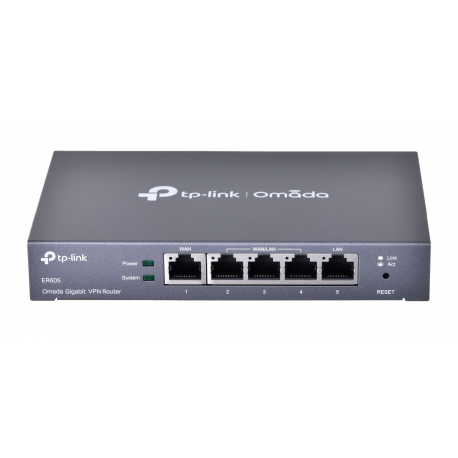 TP-Link ER605 SafeStream™ Gigabit Multi-WAN VPN Router PORT: 1× Gigabit RJ45 WAN Port, 3× Gigabit RJ45 WAN/LAN Ports, 1× Gigabit TP-Link ER605 SafeStream™ Gigabit Multi-WAN VPN Router PORT: 1× Gigabit RJ45 WAN Port, 3× Gigabit RJ45 WAN/LAN Ports, 1× Gigabit