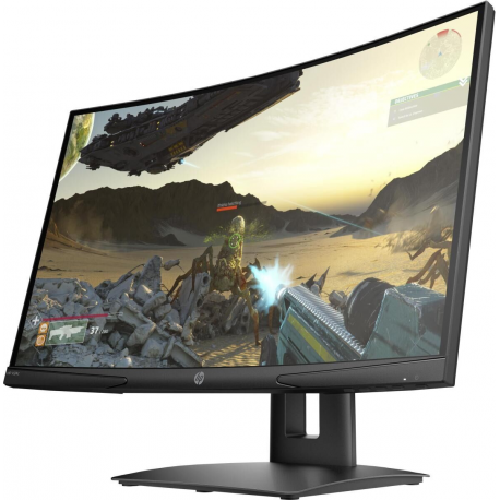 HP X24c Curved FHD Gaming Monitor/AG/300cd/4ms/HDMI/DP/HA, tilt/c:Black